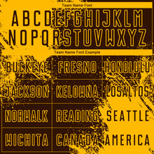 Laden Sie das Bild in den Galerie-Viewer, Custom Brown Gold Abstract Brush Stroke Sports Sublimation Soccer Uniform Jersey