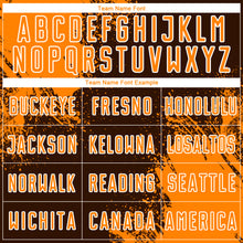 Laden Sie das Bild in den Galerie-Viewer, Custom Brown Bay Orange-White Abstract Brush Stroke Sports Sublimation Soccer Uniform Jersey