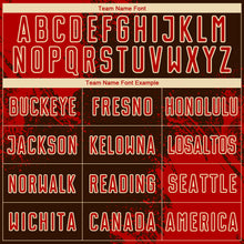 Load image into Gallery viewer, Custom Brown Red-Cream Abstract Brush Stroke Sports Sublimation Soccer Uniform Jersey