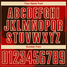 Load image into Gallery viewer, Custom Brown Red-Cream Abstract Brush Stroke Sports Sublimation Soccer Uniform Jersey