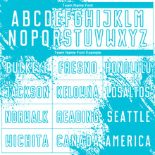 Загрузить изображение в средство просмотра галереи, Custom White Lakes Blue Abstract Brush Stroke Sports Sublimation Soccer Uniform Jersey