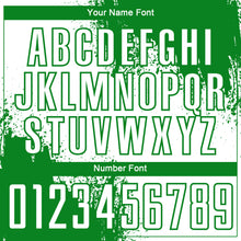 Загрузить изображение в средство просмотра галереи, Custom White Grass Green Abstract Brush Stroke Sports Sublimation Soccer Uniform Jersey