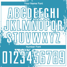 Загрузить изображение в средство просмотра галереи, Custom White Panther Blue Abstract Brush Stroke Sports Sublimation Soccer Uniform Jersey