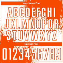 Загрузить изображение в средство просмотра галереи, Custom White Orange Abstract Brush Stroke Sports Sublimation Soccer Uniform Jersey