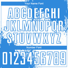 Загрузить изображение в средство просмотра галереи, Custom White Powder Blue Abstract Brush Stroke Sports Sublimation Soccer Uniform Jersey