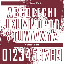 Загрузить изображение в средство просмотра галереи, Custom White Burgundy Abstract Brush Stroke Sports Sublimation Soccer Uniform Jersey