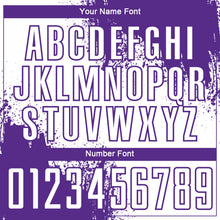 Загрузить изображение в средство просмотра галереи, Custom White Purple Abstract Brush Stroke Sports Sublimation Soccer Uniform Jersey