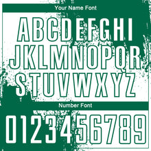 Загрузить изображение в средство просмотра галереи, Custom White Kelly Green Abstract Brush Stroke Sports Sublimation Soccer Uniform Jersey