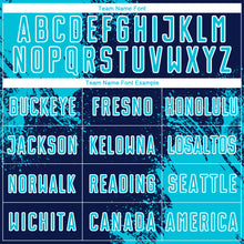 Laden Sie das Bild in den Galerie-Viewer, Custom Navy Lakes Blue-White Abstract Brush Stroke Sports Sublimation Soccer Uniform Jersey