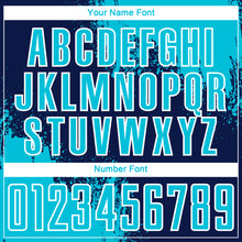 Laden Sie das Bild in den Galerie-Viewer, Custom Navy Lakes Blue-White Abstract Brush Stroke Sports Sublimation Soccer Uniform Jersey