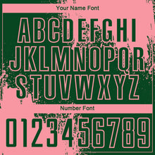 Charger l'image dans la galerie, Custom Green Medium Pink Abstract Brush Stroke Sports Sublimation Soccer Uniform Jersey