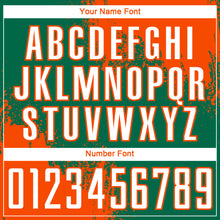 Загрузить изображение в средство просмотра галереи, Custom Kelly Green White-Orange Abstract Brush Stroke Sports Sublimation Soccer Uniform Jersey