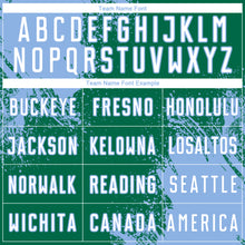 Загрузить изображение в средство просмотра галереи, Custom Kelly Green White-Light Blue Abstract Brush Stroke Sports Sublimation Soccer Uniform Jersey