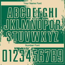 Загрузить изображение в средство просмотра галереи, Custom Kelly Green Cream Abstract Brush Stroke Sports Sublimation Soccer Uniform Jersey