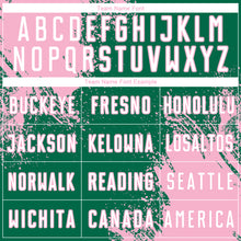 Загрузить изображение в средство просмотра галереи, Custom Kelly Green White-Light Pink Abstract Brush Stroke Sports Sublimation Soccer Uniform Jersey