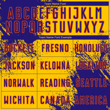 Загрузить изображение в средство просмотра галереи, Custom Yellow Dark Purple-Orange Abstract Brush Stroke Sports Sublimation Soccer Uniform Jersey