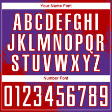 Charger l'image dans la galerie, Custom Purple White-Red Abstract Brush Stroke Sports Sublimation Soccer Uniform Jersey