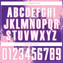 Charger l'image dans la galerie, Custom Purple White-Light Pink Abstract Brush Stroke Sports Sublimation Soccer Uniform Jersey