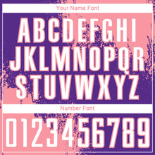 Charger l'image dans la galerie, Custom Purple White-Medium Pink Abstract Brush Stroke Sports Sublimation Soccer Uniform Jersey