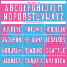 Load image into Gallery viewer, Custom Sky Blue White-Pink Abstract Brush Stroke Sports Sublimation Soccer Uniform Jersey