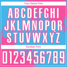 Load image into Gallery viewer, Custom Sky Blue White-Pink Abstract Brush Stroke Sports Sublimation Soccer Uniform Jersey