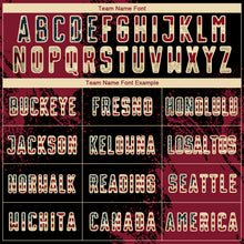 Laden Sie das Bild in den Galerie-Viewer, Custom Black Vintage USA Flag Crimson-Cream Abstract Brush Stroke Sports Sublimation Soccer Uniform Jersey