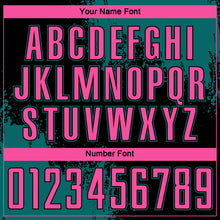 Load image into Gallery viewer, Custom Black Pink-Teal Abstract Brush Stroke Sports Sublimation Soccer Uniform Jersey