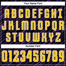 Загрузить изображение в средство просмотра галереи, Custom Black Yellow Purple-White Line Sports Sublimation Soccer Uniform Jersey