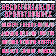 Загрузить изображение в средство просмотра галереи, Custom Black Pink Light Blue-White Line Sports Sublimation Soccer Uniform Jersey