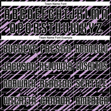 Load image into Gallery viewer, Custom Black Light Purple-White Line Sports Sublimation Soccer Uniform Jersey