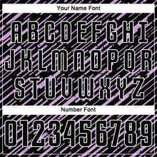 Load image into Gallery viewer, Custom Black Light Purple-White Line Sports Sublimation Soccer Uniform Jersey