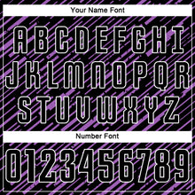 Загрузить изображение в средство просмотра галереи, Custom Black Medium Purple-White Line Sports Sublimation Soccer Uniform Jersey