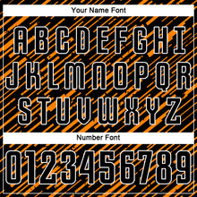 Load image into Gallery viewer, Custom Black Bay Orange-White Line Sports Sublimation Soccer Uniform Jersey