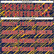 Charger l'image dans la galerie, Custom Navy Red Gold-White Line Sports Sublimation Soccer Uniform Jersey