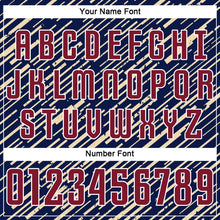 Load image into Gallery viewer, Custom Navy Crimson Cream-White Line Sports Sublimation Soccer Uniform Jersey