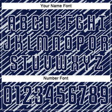 Загрузить изображение в средство просмотра галереи, Custom Navy Silver-White Line Sports Sublimation Soccer Uniform Jersey