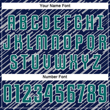 Загрузить изображение в средство просмотра галереи, Custom Navy Teal Gray-White Line Sports Sublimation Soccer Uniform Jersey