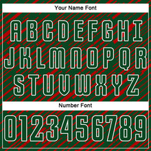 Load image into Gallery viewer, Custom Green Red-White Line Sports Sublimation Soccer Uniform Jersey