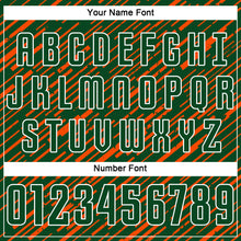 Load image into Gallery viewer, Custom Green Orange-White Line Sports Sublimation Soccer Uniform Jersey