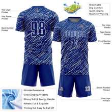 Charger l'image dans la galerie, Custom Royal Gray-White Line Sports Sublimation Soccer Uniform Jersey