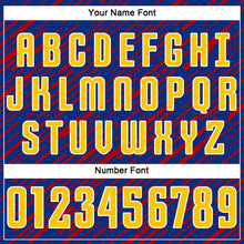 Charger l'image dans la galerie, Custom Royal Yellow Red-White Line Sports Sublimation Soccer Uniform Jersey