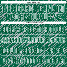 Laden Sie das Bild in den Galerie-Viewer, Custom Kelly Green Gray-White Line Sports Sublimation Soccer Uniform Jersey