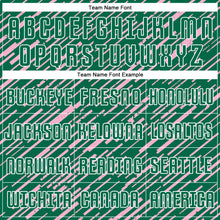 Laden Sie das Bild in den Galerie-Viewer, Custom Kelly Green Light Pink-White Line Sports Sublimation Soccer Uniform Jersey