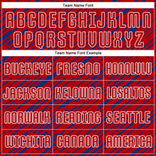 Charger l'image dans la galerie, Custom Red Royal-White Line Sports Sublimation Soccer Uniform Jersey