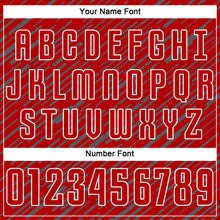 Charger l'image dans la galerie, Custom Red Steel Gray-White Line Sports Sublimation Soccer Uniform Jersey