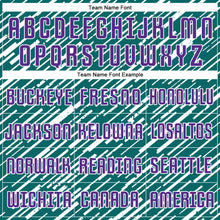 Загрузить изображение в средство просмотра галереи, Custom Teal Purple-White Line Sports Sublimation Soccer Uniform Jersey