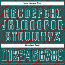 Загрузить изображение в средство просмотра галереи, Custom Teal Red-White Line Sports Sublimation Soccer Uniform Jersey