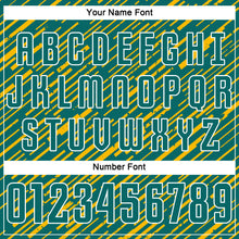 Загрузить изображение в средство просмотра галереи, Custom Teal Gold-White Line Sports Sublimation Soccer Uniform Jersey