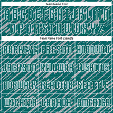 Charger l'image dans la galerie, Custom Teal Gray-White Line Sports Sublimation Soccer Uniform Jersey
