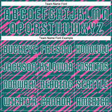 Загрузить изображение в средство просмотра галереи, Custom Teal Pink-White Line Sports Sublimation Soccer Uniform Jersey